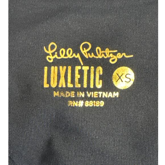 Lilly Pulitzer Luxletic Weekender Leggings Blue Flare Growl and Prowl Print XS - Picture 6 of 12